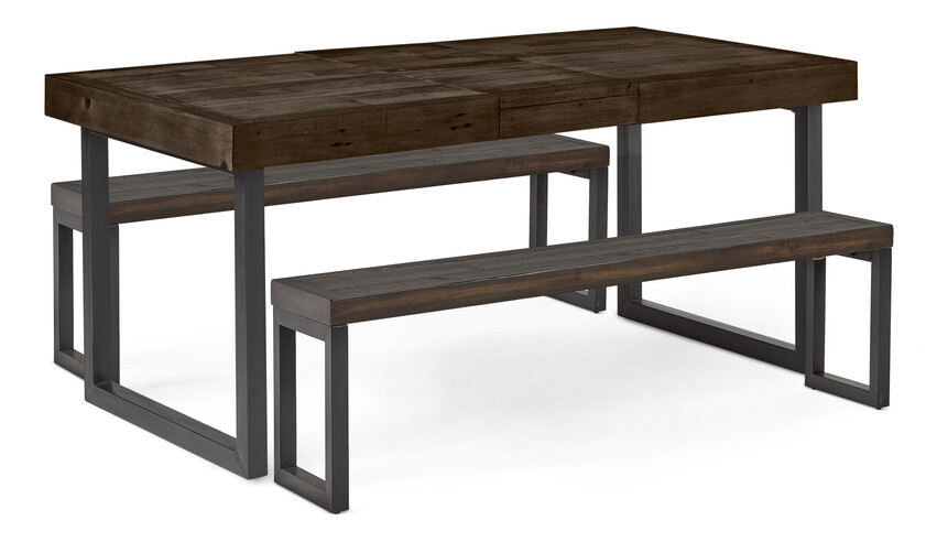 Woodenforge - Matgrupp med 2 bänkar Woodenforge - Brun