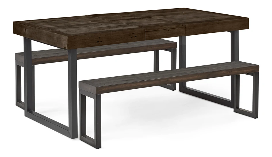 Woodenforge - Matgrupp med 2 bänkar Woodenforge - Brun