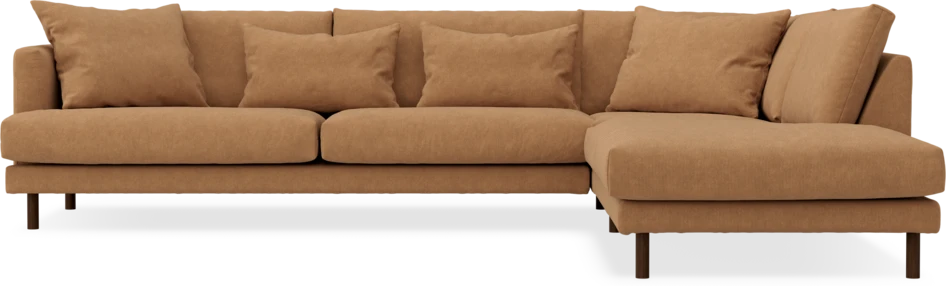 Harper - 3-sits soffa med divan höger - Gul
