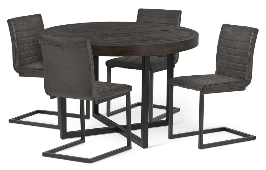 Woodenforge - Matgrupp med 4 stolar Chatham - Grå