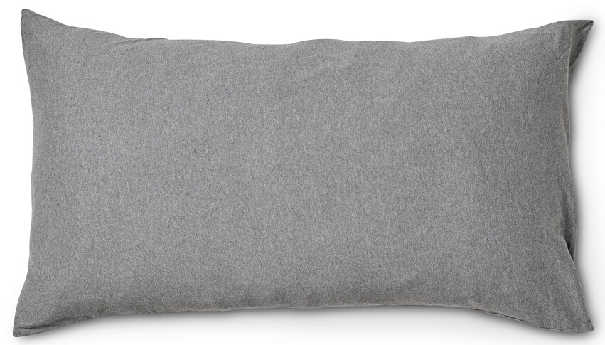 Jersey - Örngott till hotellkudde i bomullsjersey, 50x90 cm - Grå