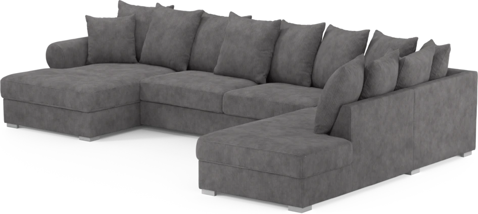 Town - 3-sits soffa med divan höger och schäslong vänster - Grå