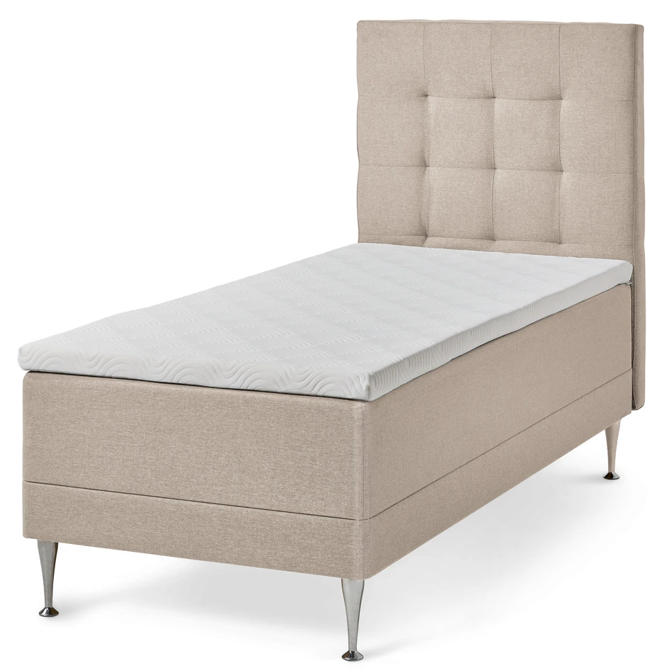 Tempur Promise - Ramsäng, enkelsäng med bäddmadrass - Beige