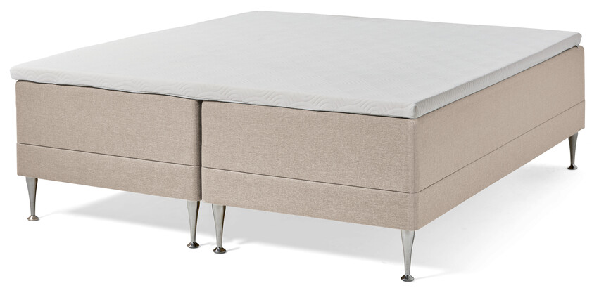 Tempur Promise - Ramsäng, dubbelsäng med hel bäddmadrass - Beige