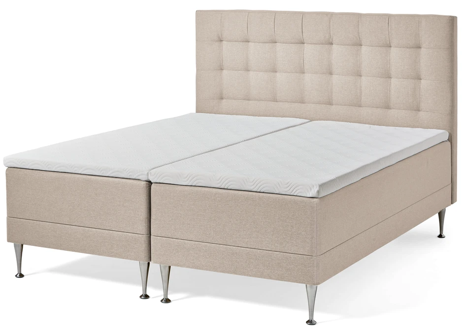 Tempur Promise - Ramsäng, dubbelsäng med två bäddmadrasser - Beige