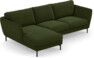 Madison Lux - 2-sits soffa med schäslong vänster - Grön