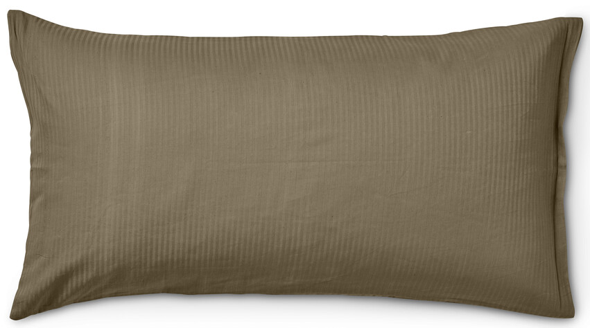Hampton - Örngott till hotellkudde i bomullssatin, 50x90 cm - Brun