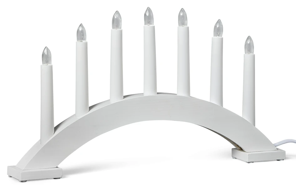 Selma - Adventsljusstake - Vit