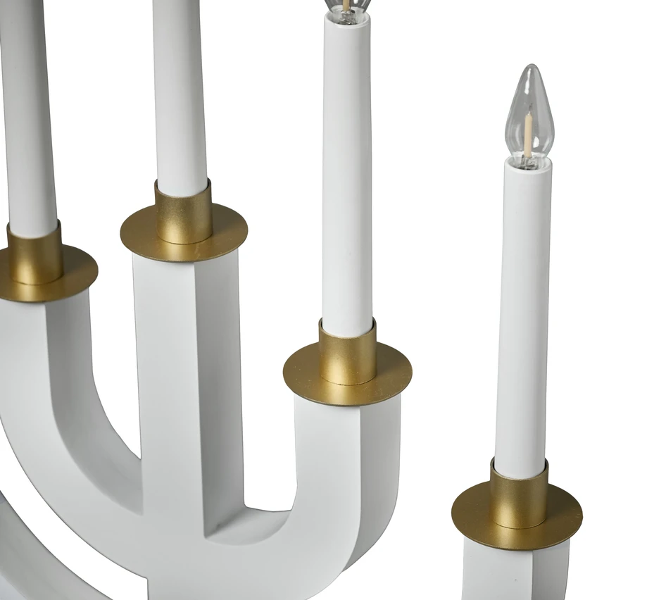 Edith - Adventsljusstake, 33x8x50 cm - Grå