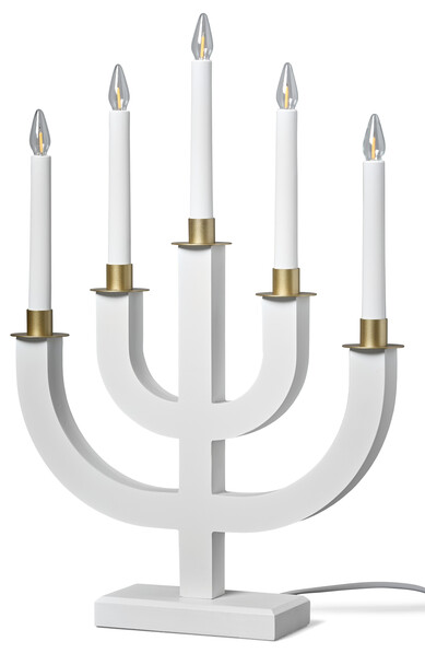 Edith - Adventsljusstake, 33x8x50 cm - Vit