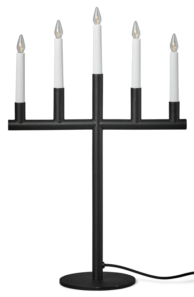 Steel - Adventsljusstake - Svart