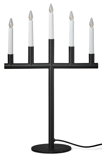 Steel - Adventsljusstake - Svart
