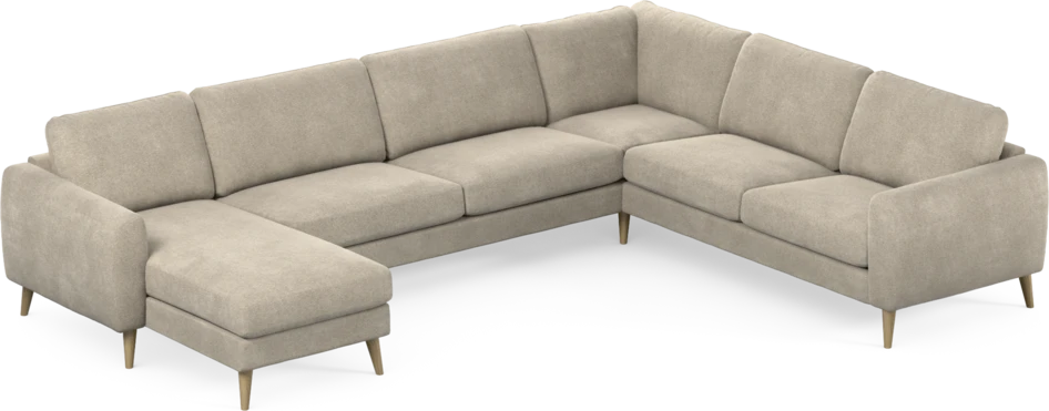 Bridge - Hörnsoffa, 3+2-sits med schäslong vänster - Beige