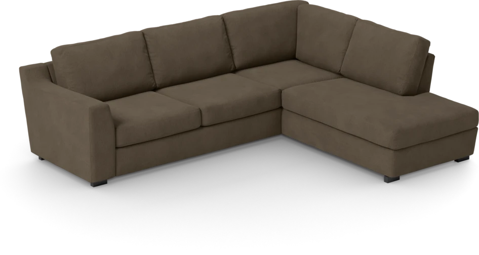 Friday - 2,5-sits soffa med divan höger - Brun