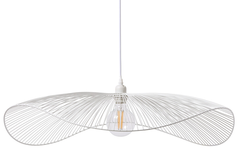 Slokhatten - Taklampa, H18 Ø75 cm - Vit