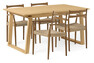 Twin - Matgrupp med 4 karmstolar Ines - Beige
