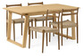 Twin - Matgrupp med 4 stolar Ines - Beige