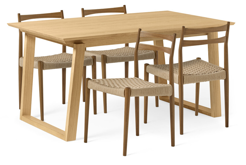 Twin - Matgrupp med 4 stolar Ines - Beige