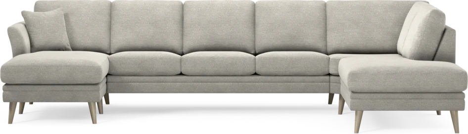 Eden - 3-sits soffa med schäslong vänster och divan höger - Grå