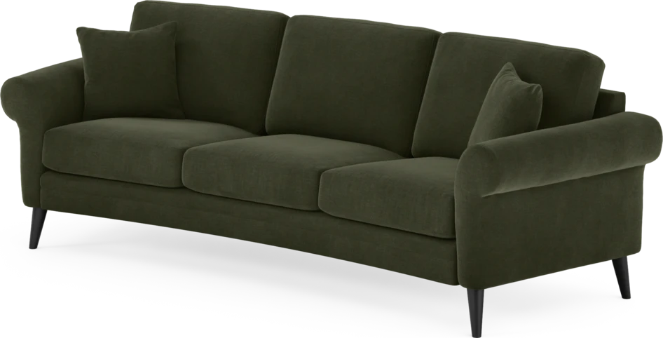 Eden - 3-sits soffa svängd - Grön
