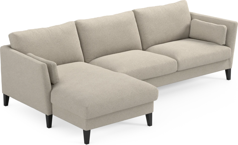 Winston - 3-sits soffa med schäslong, vändbar - Beige