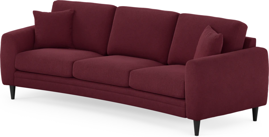 Eden - 3-sits soffa svängd - Röd