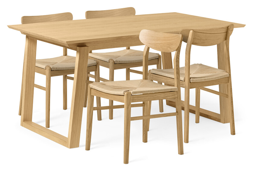 Twin - Matgrupp med 4 stolar Ida - Beige