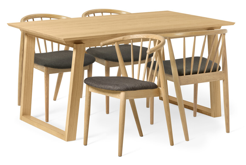 Twin - Matgrupp med 4 stolar Sixten - Beige