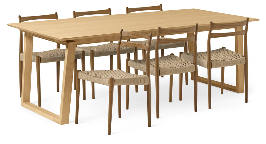 Twin - Matgrupp med 6 stolar Ines - Beige