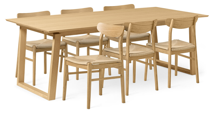 Twin - Matgrupp med 6 stolar Ida - Beige