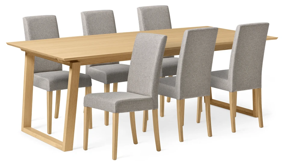 Twin - Matgrupp med 6 stolar Ekenäs - Beige