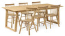 Twin - Matgrupp med 6 stolar Vista - Brun