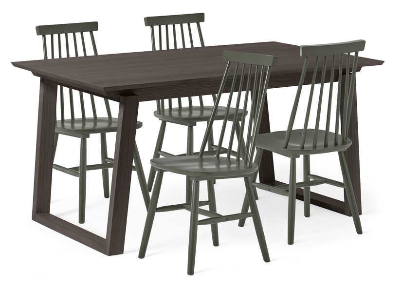 Twin - Matgrupp med 4 stolar Einar - Grön