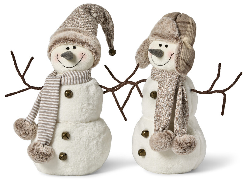Frostys - Snögubbe, H 42-69 cm - Grå