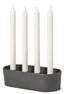 Isa - Ljusstake, 25,5x7x11 cm - Svart