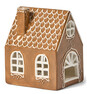 Pepparkakshus - Juldekoration med LED-belysning, 10,4x9x12,9 cm - Brun