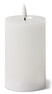 Flamme Flow - LED-ljus, H 15 Ø 7,5 cm, timer - Vit