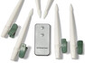 Paulina - Julgransljus, H 16 cm, LED-belysning, exkl. batteri AAA, inkl. batteri CR2032 - Vit