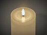 Flamme Flow - LED-ljus, H 15 Ø 7,5 cm, timer - Vit