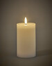 Flamme Flow - LED-ljus, H 15 Ø 7,5 cm, timer - Vit