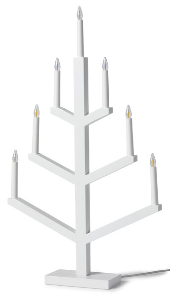 Truls - Adventsljusstake 7-arm - Vit
