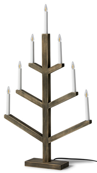 Truls - Adventsljusstake 7-arm - Brun