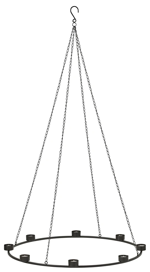 Alma - Ljuskrona, Ø 64 cm, till värmeljus - Svart