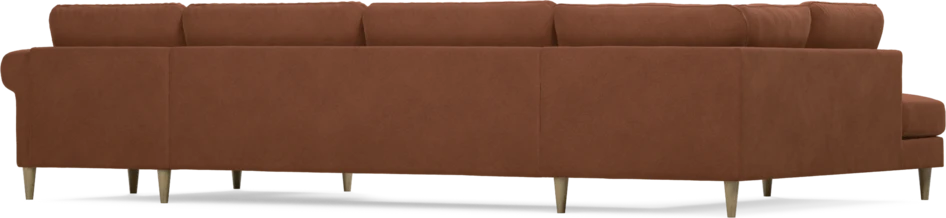 Bridge - 3-sits soffa med divan vänster och schäslong höger - Orange