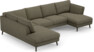 Madison Lux - 2-sits soffa med divan vänster och schäslong höger - Brun