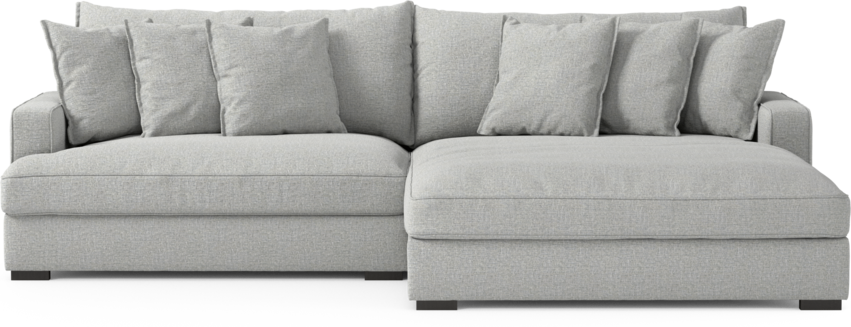Rossi - 2-sits soffa med schäslong XL höger - Grå