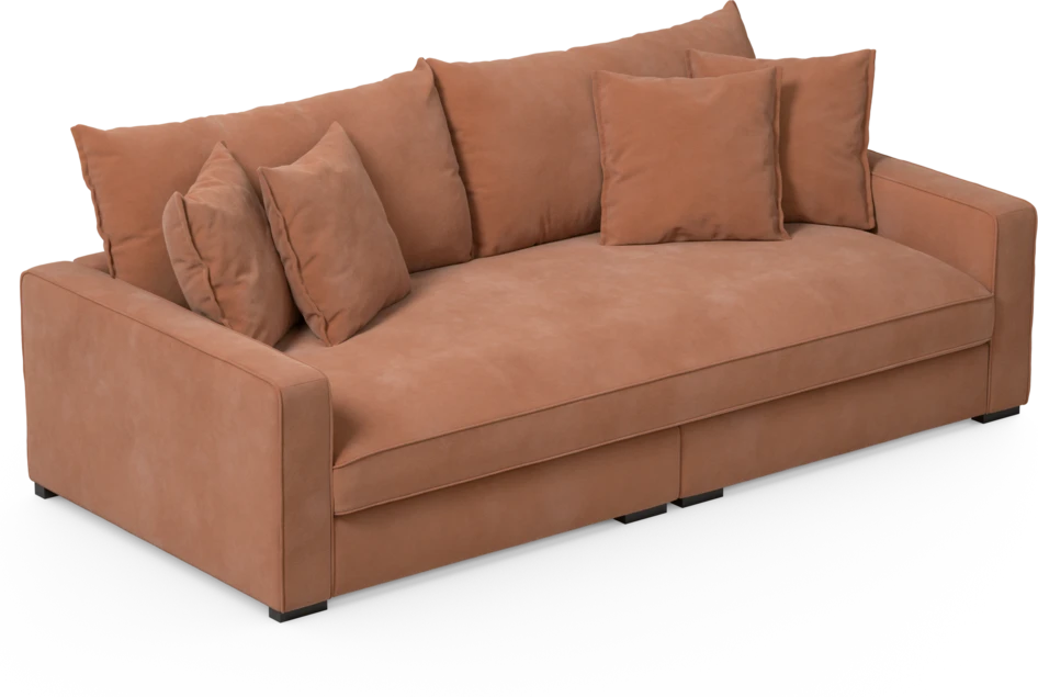 Rossi - 3-sits soffa, hel dyna - Orange