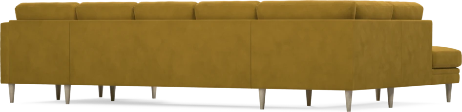 Eden - 3-sits soffa med divan vänster och schäslong höger - Gul