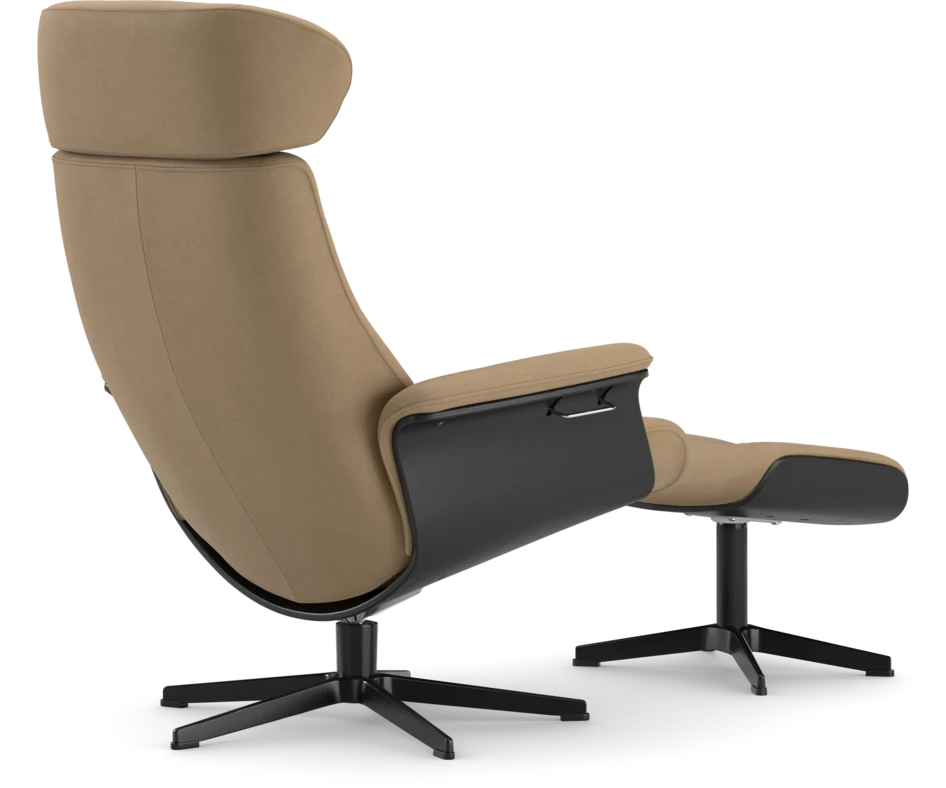 Timeout XL - Fåtölj och fotpall pikérad - Beige