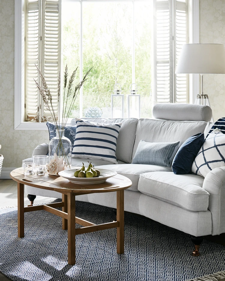 Oxford Delux - 3-sits soffa svängd, fast klädsel - inspiration